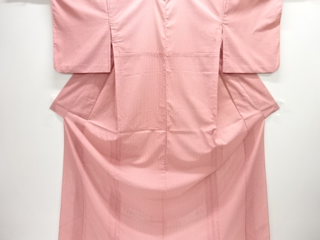 駒絽よろけ縞模様小紋着物